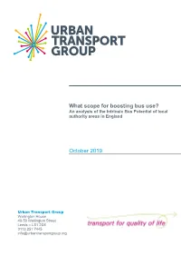 What Scope for Boosting Bus Use? an Analysis of the Intrinsic Bus Potential of Local Authority Areas in England
