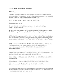 ASTR 1010 Homework Solutions