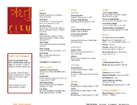 CHEF's TASTING MENU* Can't Decide What to Or- Der? Let the Chef