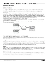 DMP NETWORK MONITORING™ OPTIONS Application Note