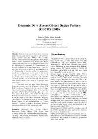 Dynamic Data Access Object Design Pattern (CECIIS 2008)