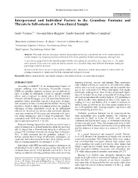Interpersonal and Individual Factors in the Grandiose Fantasies and Threats to Self-Esteem of a Non-Clinical Sample