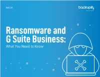 Ransomware and G Suite Business: What You Need to Know