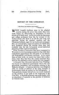 Report of the Librarian