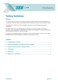 Testing Guidelines