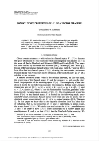Banach Space Properties of V of a Vector Measure