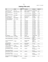 Catalog (Title-Sort)