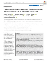 Contrasting Environmental Preferences of Photosynthetic and Non-Photosynthetic Soil Cyanobacteria Across the Globe