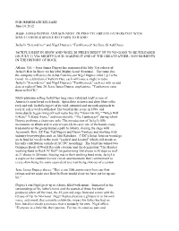 FOR IMMEDIATE RELEASE June 14, 2012 JESSE JAMES DUPREE and SON NIGEL DUPREE CELEBRATE FATHERS DAY with SIMULTANEOUS SINGLE RE