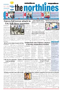 Forces Foil Terror Attack in Uri, Kill Three Terrorists