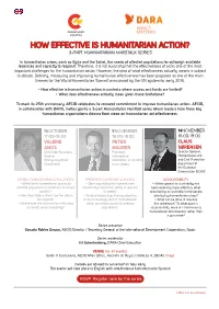 How Effective Is Humanitarian Action? 3-Part Humanitarian Hardtalk Series