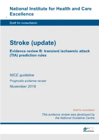 Transient Ischaemic Attack (TIA) Prediction Rules