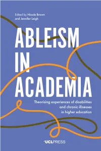 Ableism in Academia
