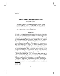 Misère Games and Misère Quotients