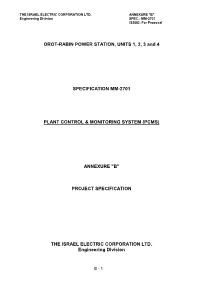 OROT-RABIN POWER STATION, UNITS 1, 2, 3 and 4