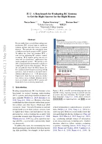 R4C: a Benchmark for Evaluating RC Systems to Get the Right Answer for the Right Reason