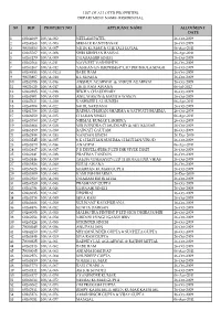 S# Rid Property No Applicant Name Allotment Date 1