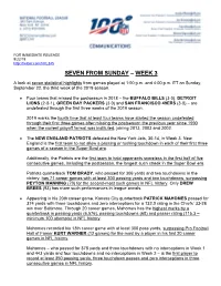 Seven from Sunday – Week 3