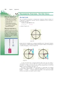 The Unit Circle 4.2 TRIGONOMETRIC FUNCTIONS