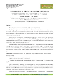 12.APP Research Paper on Maggi Muddle Final