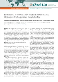 Check List Notes on Geographic Distribution Check List 13(2): 2091, 12 April 2017 Doi: ISSN 1809-127X © 2017 Check List and Authors