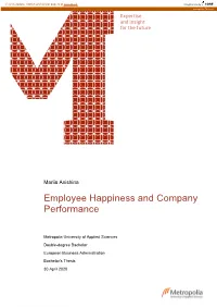 Employee Happiness and Company Performance