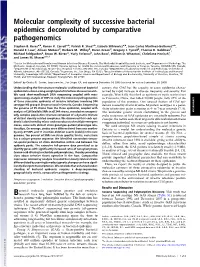 Molecular Complexity of Successive Bacterial Epidemics Deconvoluted by Comparative Pathogenomics
