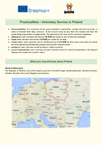 Practicalities - Voluntary Service in Poland