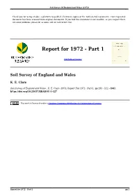 Report for 1972 - Part 1