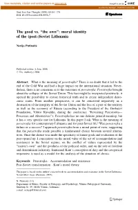 The Own'': Moral Identity of the (Post-)Soviet Lithuania