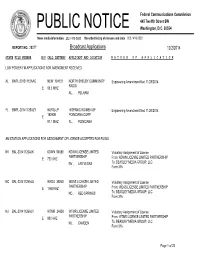 Broadcast Applications 12/2/2014