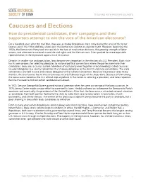 Caucuses and Elections Source Set Teaching Guide