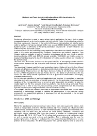 Methods and Tools for the Certification of GALILEO Localisation for Railway Applications