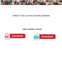 Online to Do List and Checklist Software