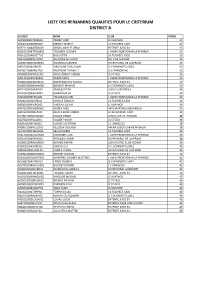 Qualification Benjamins Criterium