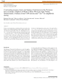 Contrasting Magma Types and Timing of Intrusion in the Permian