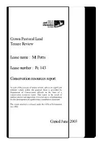 Mt Potts Lease Number