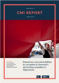 Robustness and Vulnerabilities to Corruption in Denmark's Aid Funding