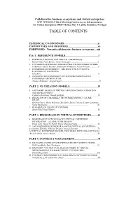 Table of Contents