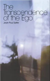 The Transcendence of the Ego