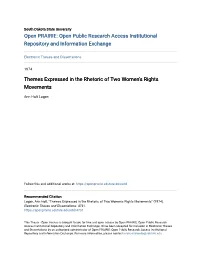 Themes Expressed in the Rhetoric of Two Women's Rights Movements