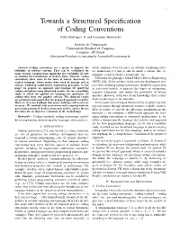 Towards a Structured Specification of Coding Conventions