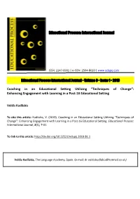 Coaching in an Educational Setting Utilizing" Techniques of Change