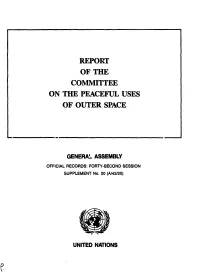 Report of the Committee on the Peaceful Uses of Outer Space