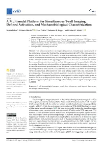 A Multimodal Platform for Simultaneous T-Cell Imaging, Deﬁned Activation, and Mechanobiological Characterization