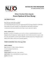 Dawn Upshaw & Xian Zhang