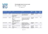 Planning Applications Decisions Issued