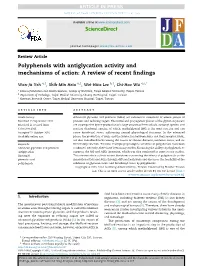 Polyphenols with Antiglycation Activity and Mechanisms of Action: a Review of Recent ﬁndings