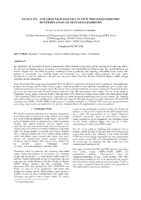 Satellite- and Ground-Based Multi-View Photogrammetric Determination of 3D Cloud Geometry