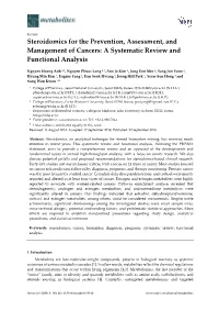 Steroidomics for the Prevention, Assessment, and Management of Cancers: a Systematic Review and Functional Analysis